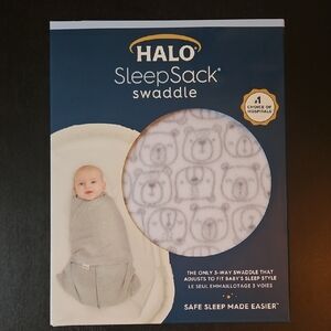 Halo SleepSack Swaddle with Bear Print